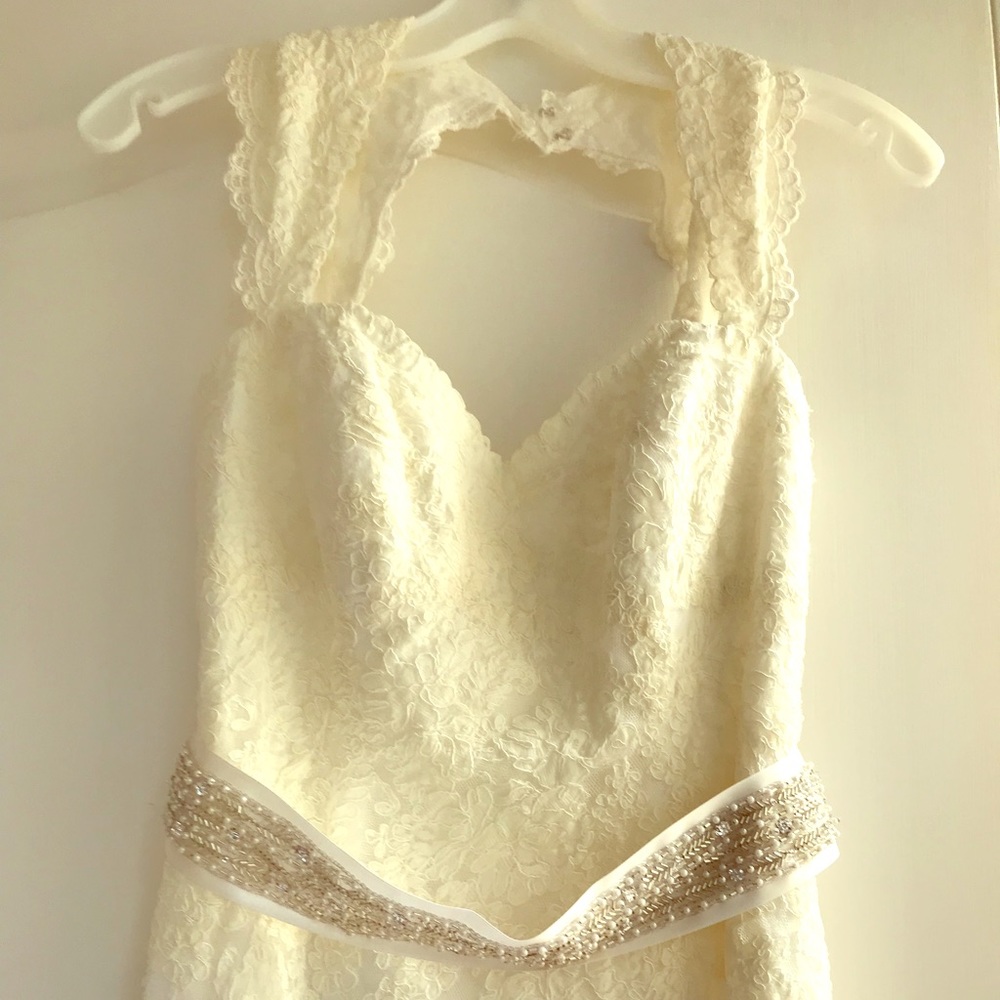 Laced wedding gown